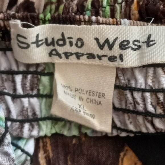 NWT Studio West Sz XL Faux Wrap Multicolor Animal Print Beaded Waist Dress - Picture 7 of 8